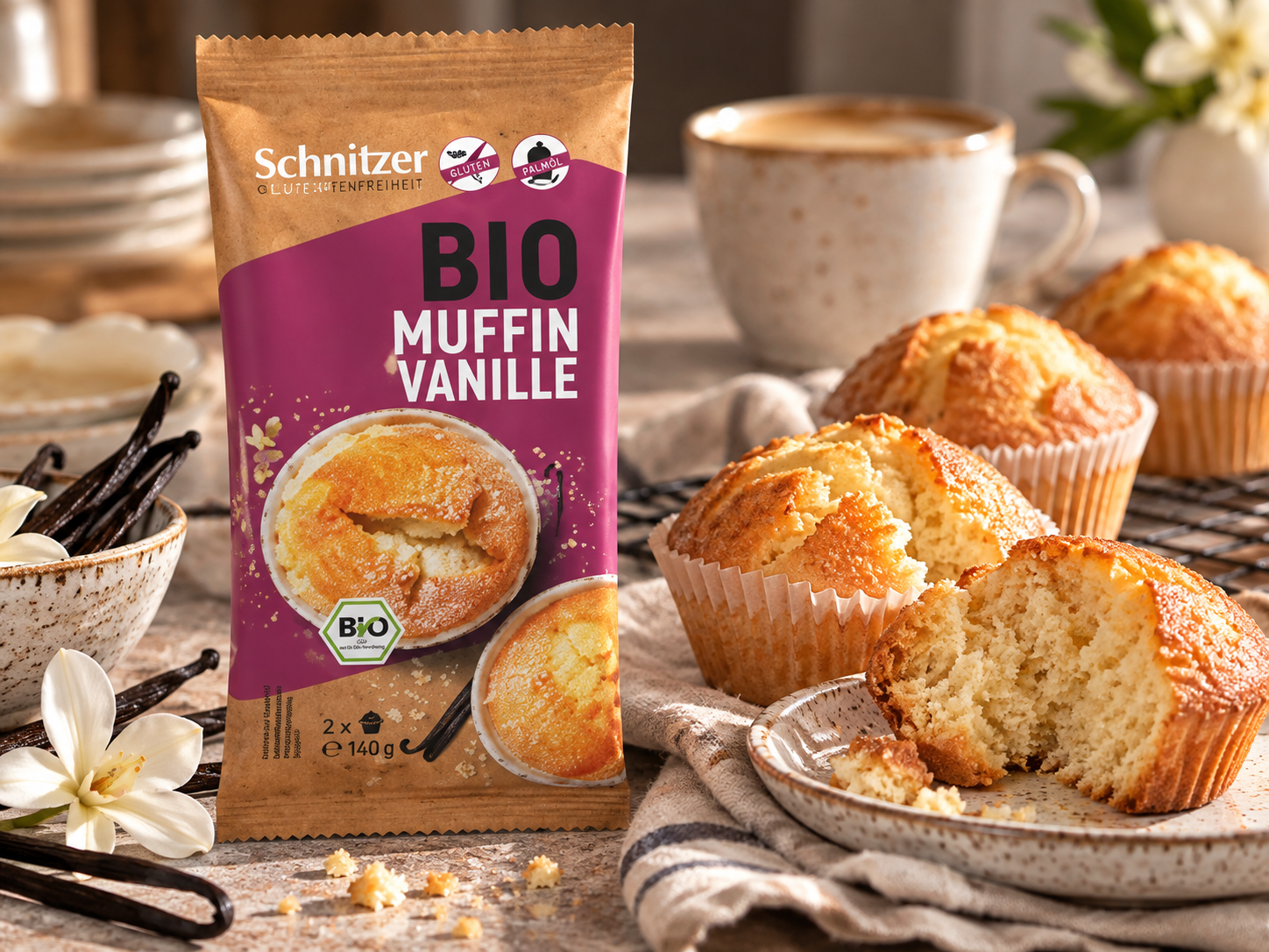 Bezlepkový vanilkový muffin